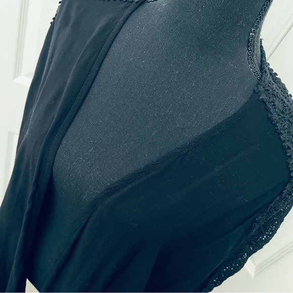 Black Open Front Lightweight Cardigan Tatted Lace Top Size XL - Picture 5 of 7